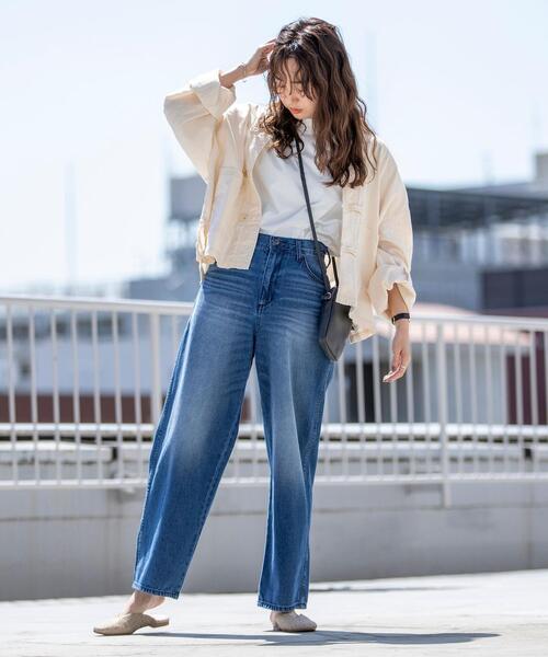 coen（コーエン）の「UVカット機能付きリネンブレンドチャイナジャケット（カバーオール・レディース・ブラック/ナチュラル・LARGE/MEDIUM）」の20枚目の写真