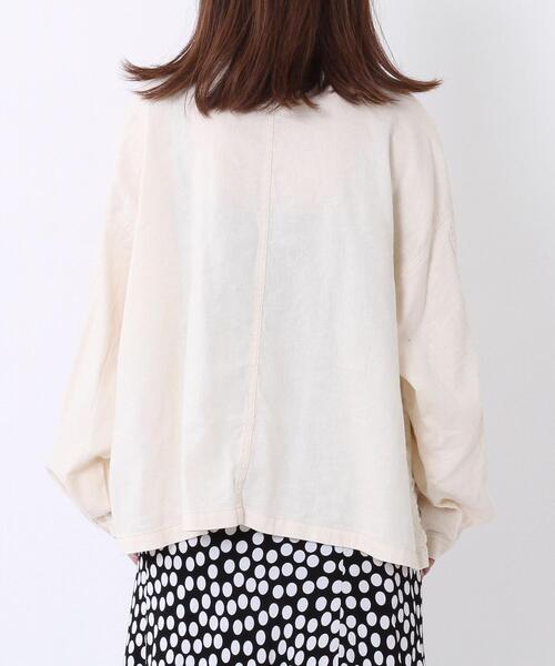 coen（コーエン）の「UVカット機能付きリネンブレンドチャイナジャケット（カバーオール・レディース・ブラック/ナチュラル・LARGE/MEDIUM）」の21枚目の写真