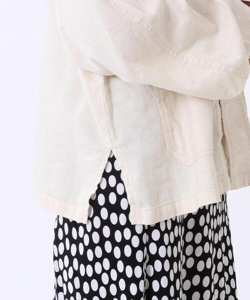 coen（コーエン）の「UVカット機能付きリネンブレンドチャイナジャケット（カバーオール・レディース・ブラック/ナチュラル・LARGE/MEDIUM）」の10枚目の写真