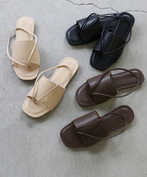 select MOCA（セレクトモカ）の「2021 SS フェイクレザーサンダル（サンダル・レディース・ブラック/ブラウン/アイボリー・SMALL/MEDIUM/LARGE）」の13枚目の写真