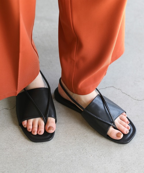 select MOCA（セレクトモカ）の「2021 SS フェイクレザーサンダル（サンダル・レディース・ブラック/ブラウン/アイボリー・SMALL/MEDIUM/LARGE）」の11枚目の写真