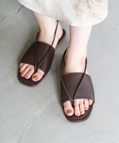 select MOCA（セレクトモカ）の「2021 SS フェイクレザーサンダル（サンダル・レディース・ブラック/ブラウン/アイボリー・SMALL/MEDIUM/LARGE）」の9枚目の写真
