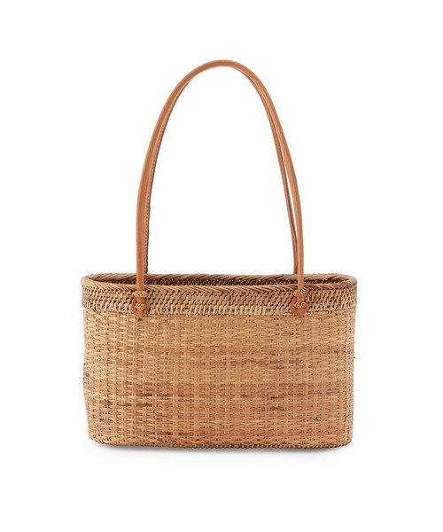 MADEMOISELLE ROPE'（マドモアゼル ロペ）の「【BALI WERKSTATTE】ミニバスケットカゴバッグ（かごバッグ・レディース・ベージュ・FREE）」の2枚目の写真