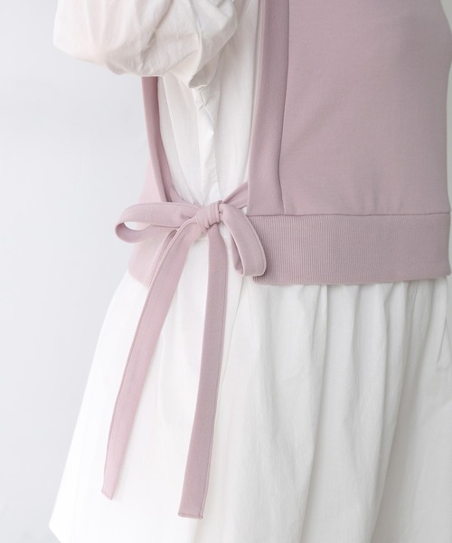 Honeys（ハニーズ）の「レイヤード風チュニック（その他トップス・レディース・ブラック/ベージュ/オリーブ/ピンク・S/M/L）」の6枚目の写真