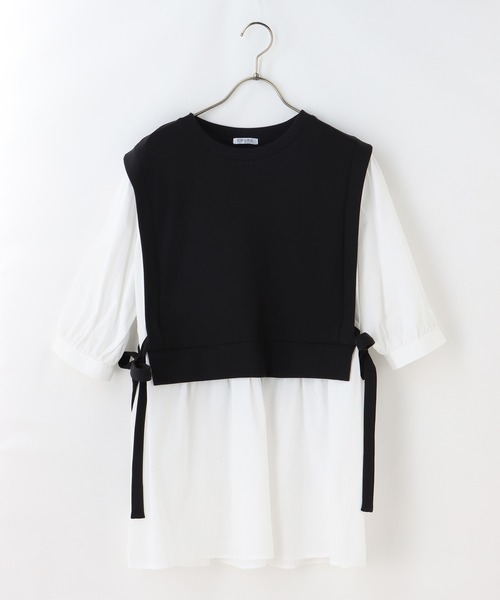 Honeys（ハニーズ）の「レイヤード風チュニック（その他トップス・レディース・ブラック/ベージュ/オリーブ/ピンク・S/M/L）」の21枚目の写真