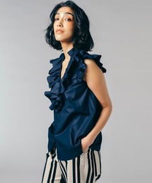 DOUBLE STANDARD CLOTHING - DSC/ T/Cブロード　ノースリーブブラウス ホワイト38 57251135b_b_10_215.jpg