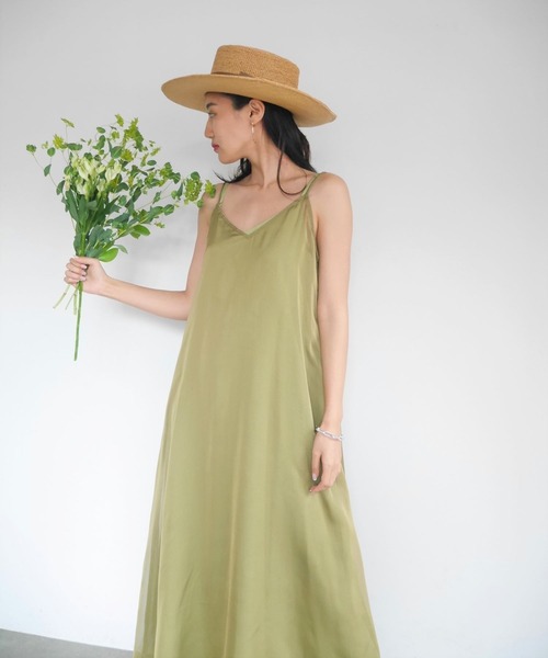 LADYMADE(レディメイド)の「シアーキャミソールレイヤードワンピース(ワンピース・レディース・カーキ/ライトベージュ/ブラック・FREE)」の19枚目の写真