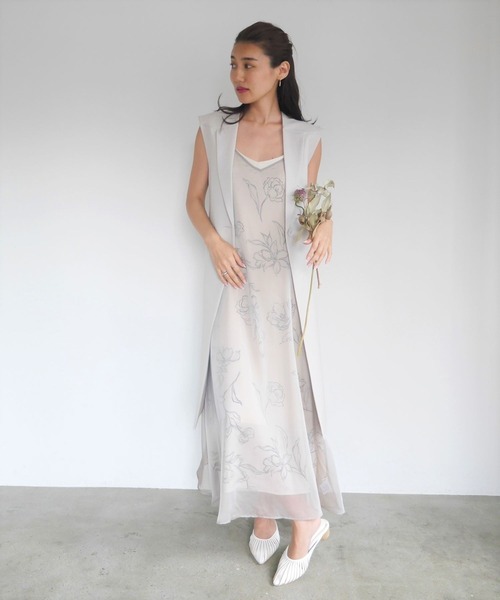 LADYMADE(レディメイド)の「シアーキャミソールレイヤードワンピース(ワンピース・レディース・カーキ/ライトベージュ/ブラック・FREE)」の20枚目の写真