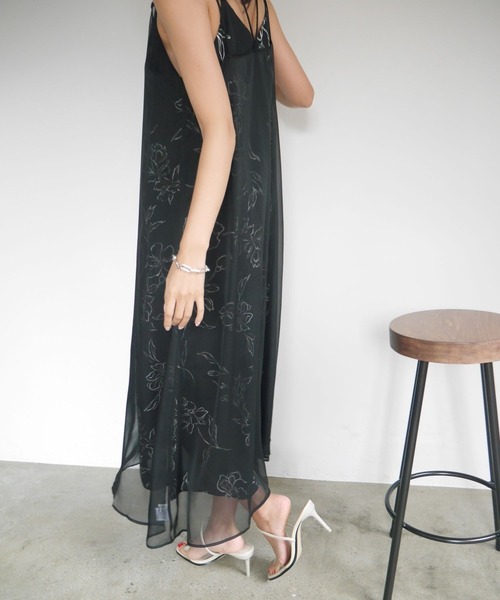 LADYMADE(レディメイド)の「シアーキャミソールレイヤードワンピース(ワンピース・レディース・カーキ/ライトベージュ/ブラック・FREE)」の17枚目の写真