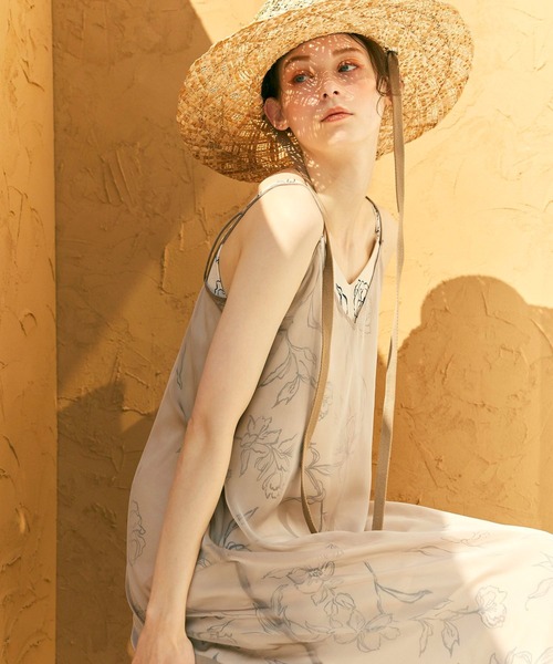 LADYMADE(レディメイド)の「シアーキャミソールレイヤードワンピース(ワンピース・レディース・カーキ/ライトベージュ/ブラック・FREE)」の18枚目の写真