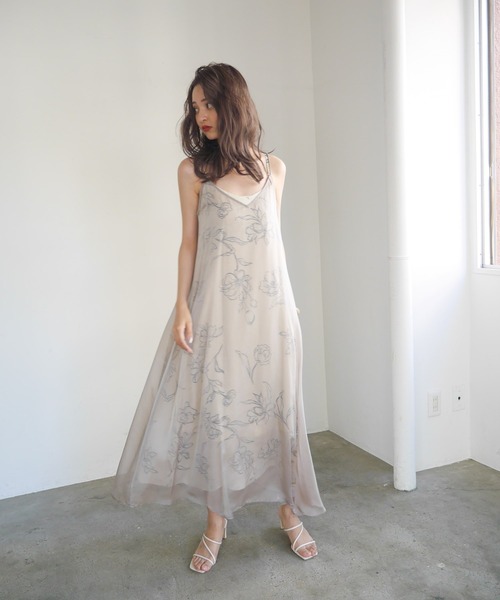 LADYMADE(レディメイド)の「シアーキャミソールレイヤードワンピース(ワンピース・レディース・カーキ/ライトベージュ/ブラック・FREE)」の13枚目の写真