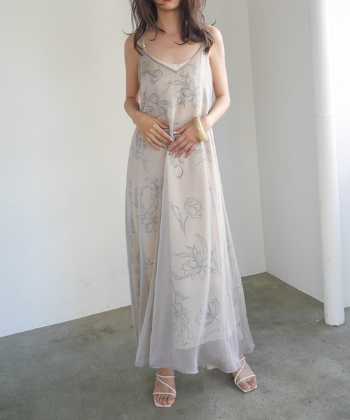 LADYMADE(レディメイド)の「シアーキャミソールレイヤードワンピース(ワンピース・レディース・カーキ/ライトベージュ/ブラック・FREE)」の10枚目の写真