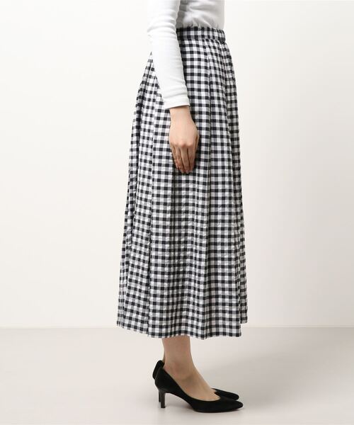 IENA（イエナ）の「ギンガムギャザースカート◆（スカート・レディース・ブラック系その他/チョコ・38/36/34）」の9枚目の写真