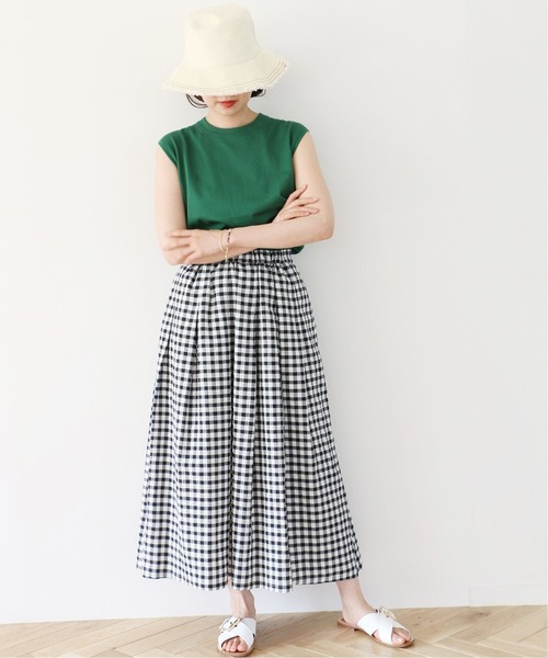 IENA（イエナ）の「ギンガムギャザースカート◆（スカート・レディース・ブラック系その他/チョコ・38/36/34）」の15枚目の写真