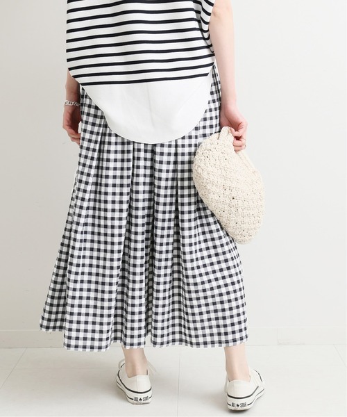IENA（イエナ）の「ギンガムギャザースカート◆（スカート・レディース・ブラック系その他/チョコ・38/36/34）」の17枚目の写真