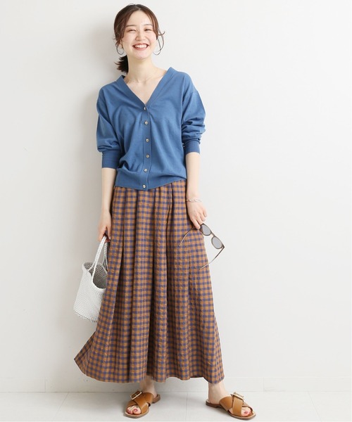 IENA（イエナ）の「ギンガムギャザースカート◆（スカート・レディース・ブラック系その他/チョコ・38/36/34）」の10枚目の写真