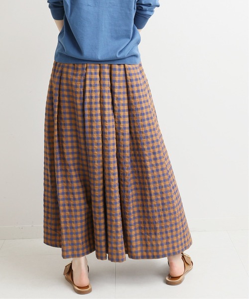 IENA（イエナ）の「ギンガムギャザースカート◆（スカート・レディース・ブラック系その他/チョコ・38/36/34）」の19枚目の写真