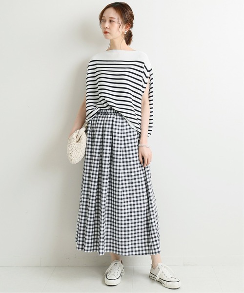 IENA（イエナ）の「ギンガムギャザースカート◆（スカート・レディース・ブラック系その他/チョコ・38/36/34）」の8枚目の写真