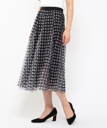 MEW'S REFINED CLOTHES | ギンガムチェックチュールフレアスカート(スカート)