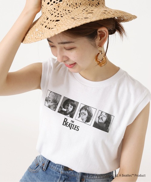 The Beatles（ザビートルズ）の「ROCK STANLEY THE BEATLES ノースリーブTシャツ◆（Tシャツ/カットソー・レディース・ホワイト/ブラック・FREE）」の15枚目の写真