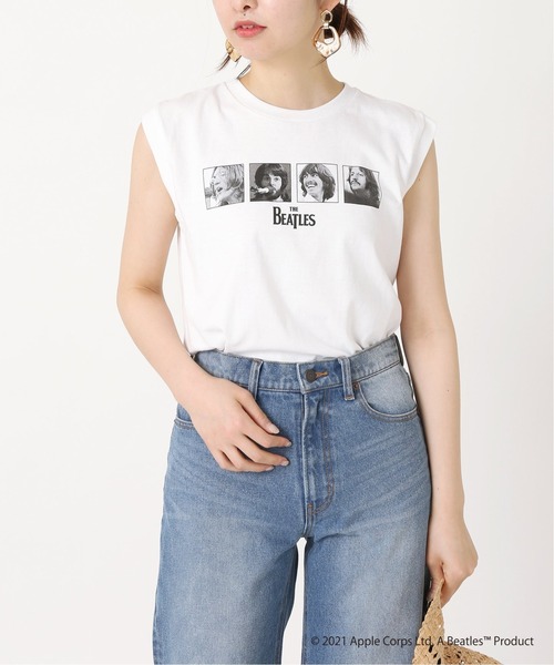The Beatles（ザビートルズ）の「ROCK STANLEY THE BEATLES ノースリーブTシャツ◆（Tシャツ/カットソー・レディース・ホワイト/ブラック・FREE）」の16枚目の写真