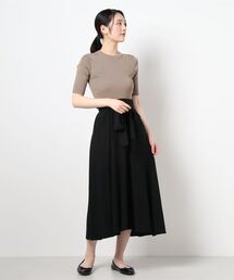allureville | 5分袖イレヘムニットコンビワンピース(ワンピース)