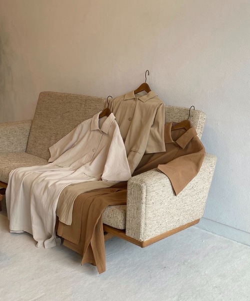 lawgy（ラウジー）の「airy outer op（ワンピース・レディース・ライトベージュ/キャメル/ホワイト・FREE）」の22枚目の写真