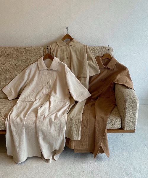 lawgy（ラウジー）の「airy outer op（ワンピース・レディース・ライトベージュ/キャメル/ホワイト・FREE）」の21枚目の写真