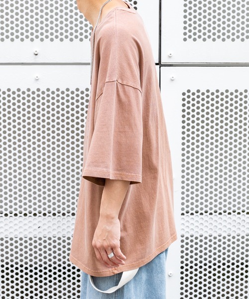 PairPair（ペアペア）の「ピグメント刺繍ロゴT(ユニセックス)（Tシャツ/カットソー・レディース・ライトグリーン/ライトブラウン/スミクロ/グレイッシュベージュ・MEDIUM/LARGE）」の12枚目の写真