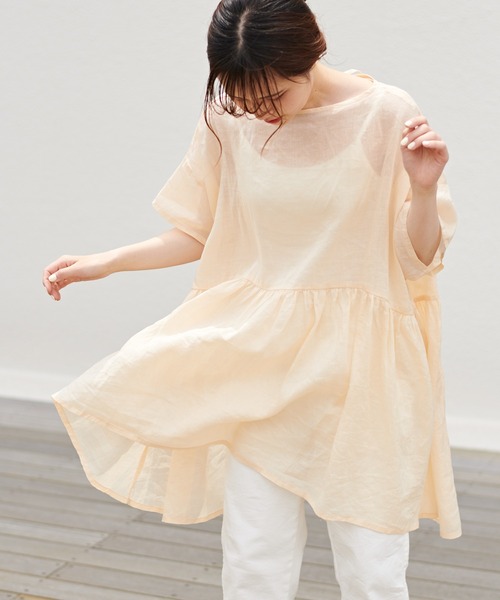 PUAL CE CIN（ピュアルセシン）の「【Du noir】ラミー後ろリボンブラウス（シャツ/ブラウス・レディース・ホワイト/ブラック/ライトグレー/ベージュ・FREE）」の13枚目の写真