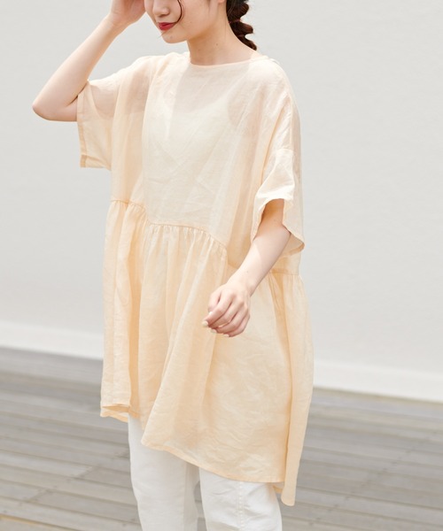 PUAL CE CIN（ピュアルセシン）の「【Du noir】ラミー後ろリボンブラウス（シャツ/ブラウス・レディース・ホワイト/ブラック/ライトグレー/ベージュ・FREE）」の20枚目の写真