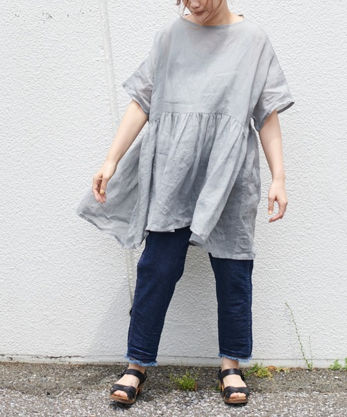 PUAL CE CIN（ピュアルセシン）の「【Du noir】ラミー後ろリボンブラウス（シャツ/ブラウス・レディース・ホワイト/ブラック/ライトグレー/ベージュ・FREE）」の15枚目の写真