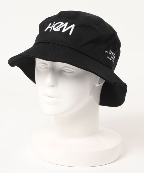 HeM（ヘム）の「【 HeM / ヘム 】 刺繍 ロゴ バケット ハット（ハット・レディース・ホワイト/ブラック/ベージュ/ネイビー/ホワイト系その他/ブラック系その他・FREE）」の3枚目の写真