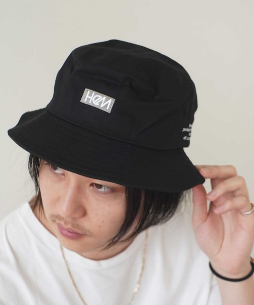 HeM（ヘム）の「【 HeM / ヘム 】 刺繍 ロゴ バケット ハット（ハット・レディース・ホワイト/ブラック/ベージュ/ネイビー/ホワイト系その他/ブラック系その他・FREE）」の4枚目の写真