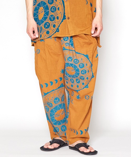 チャイハネ（チャイハネ）の「【チャイハネ】サンムーンMEN'Sパンツ（その他パンツ・メンズ・ブルー/オレンジ/ホワイト/ブラック/カーキ・FREE）」の5枚目の写真