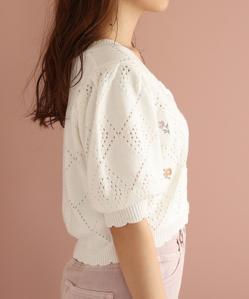 ♡新品未着用♡NICECLAUP 世界一可愛い 刺繍 ニットカーディガン