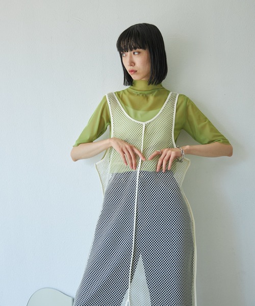 VACANCY（ヴァカンシー）の「メッシュベスト2wayワンピース（ワンピース・レディース・ブラック/ナチュラル・FREE）」の15枚目の写真