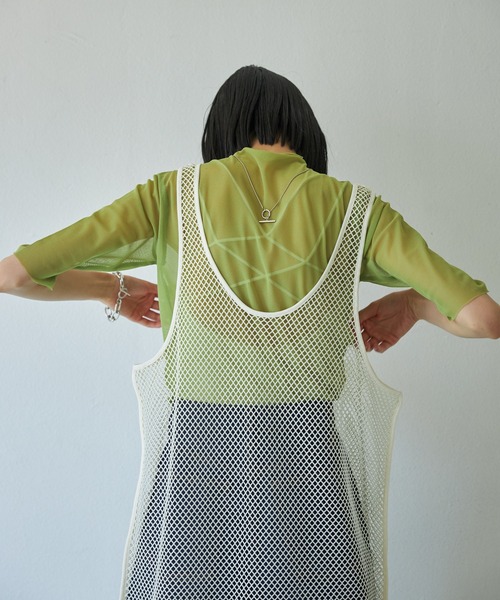 VACANCY（ヴァカンシー）の「メッシュベスト2wayワンピース（ワンピース・レディース・ブラック/ナチュラル・FREE）」の9枚目の写真