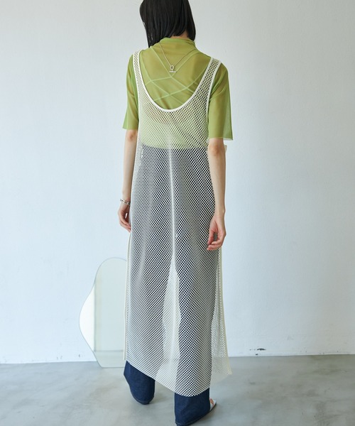 VACANCY（ヴァカンシー）の「メッシュベスト2wayワンピース（ワンピース・レディース・ブラック/ナチュラル・FREE）」の3枚目の写真