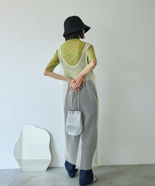 VACANCY（ヴァカンシー）の「メッシュベスト2wayワンピース（ワンピース・レディース・ブラック/ナチュラル・FREE）」の10枚目の写真