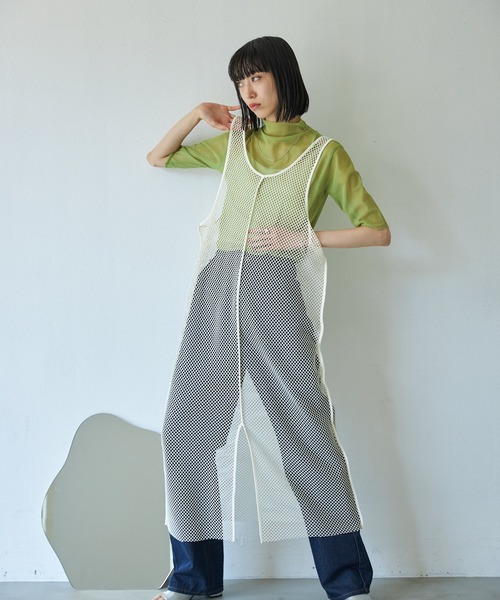 VACANCY（ヴァカンシー）の「メッシュベスト2wayワンピース（ワンピース・レディース・ブラック/ナチュラル・FREE）」の12枚目の写真