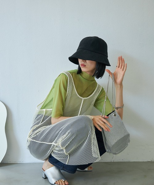 VACANCY（ヴァカンシー）の「メッシュベスト2wayワンピース（ワンピース・レディース・ブラック/ナチュラル・FREE）」の22枚目の写真