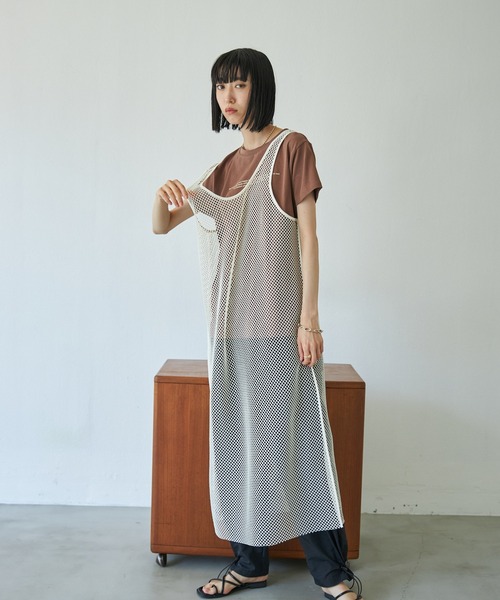 VACANCY（ヴァカンシー）の「メッシュベスト2wayワンピース（ワンピース・レディース・ブラック/ナチュラル・FREE）」の7枚目の写真