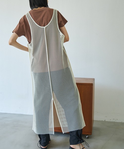 VACANCY（ヴァカンシー）の「メッシュベスト2wayワンピース（ワンピース・レディース・ブラック/ナチュラル・FREE）」の17枚目の写真