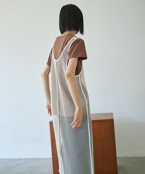 VACANCY（ヴァカンシー）の「メッシュベスト2wayワンピース（ワンピース・レディース・ブラック/ナチュラル・FREE）」の20枚目の写真