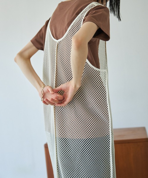 VACANCY（ヴァカンシー）の「メッシュベスト2wayワンピース（ワンピース・レディース・ブラック/ナチュラル・FREE）」の11枚目の写真
