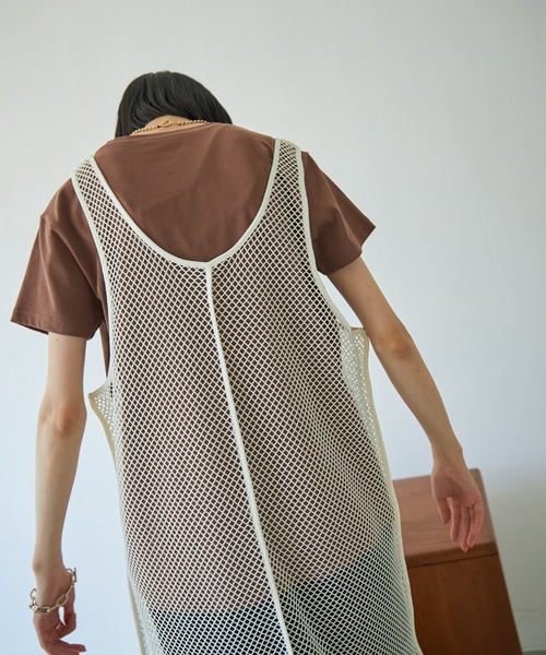 VACANCY（ヴァカンシー）の「メッシュベスト2wayワンピース（ワンピース・レディース・ブラック/ナチュラル・FREE）」の8枚目の写真