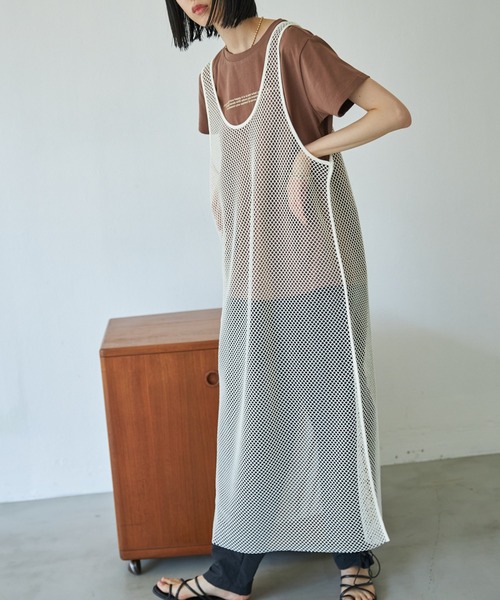 VACANCY（ヴァカンシー）の「メッシュベスト2wayワンピース（ワンピース・レディース・ブラック/ナチュラル・FREE）」の14枚目の写真