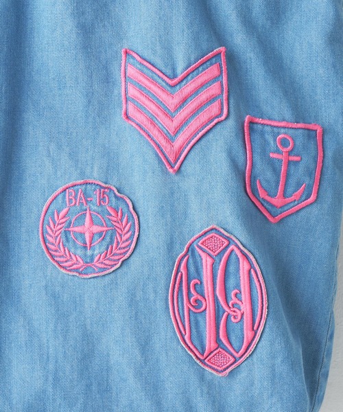 BEARDSLEY（ビアズリー）の「ワッペンデニムバッグ（トートバッグ・レディース・ブルー・FREE）」の4枚目の写真