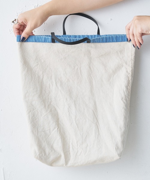 BEARDSLEY（ビアズリー）の「ワッペンデニムバッグ（トートバッグ・レディース・ブルー・FREE）」の7枚目の写真